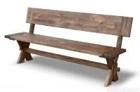скамья №10 140х55х45 см массив сосны старение, палисандр, ирб