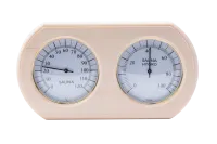 термометр с гигрометром банная станция очки овал, липа, th-20l, 212f, банный эксперт