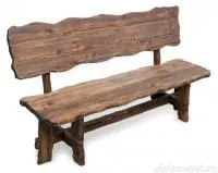 скамья №11 150х56х45 см массив сосны старение, палисандр, ирб заказ