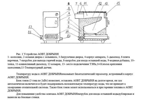 котел 12квт (220) с конфоркой добрыня твердотопливный